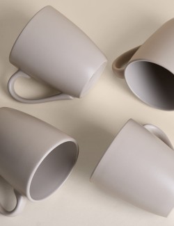 Sada 4 ks kameninových hrnků pro každodenní využití