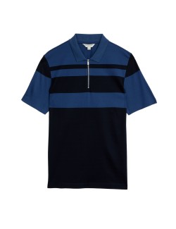 Pure Supima® Cotton Striped Polo Shirt