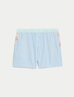 Pure Cotton Striped Pyjama Shorts