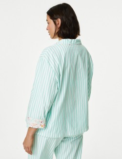 Pruhovaný horní díl pyžama z čisté bavlny