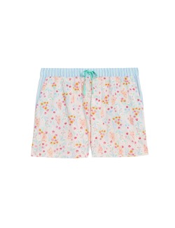 Květované pyžamové šortky z čisté bavlny