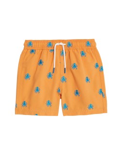 Octopus Embroidered Swim Shorts (2-8 Yrs)