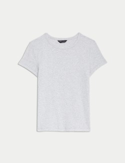 Cotton Rich Slim Fit Ribbed T-Shirt