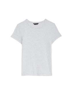 Žebrované tričko úzkého střihu, s vysokým podílem bavlny