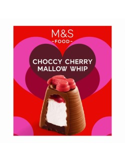 Cukrovinka z mléčné čokolády na základu z hořké čokolády plněná pěnou s višňovou příchutí (13 %) a omáčkou s višňovou příchutí (