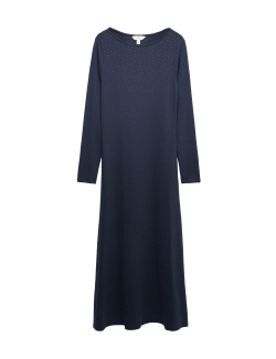 Cotton Rich Jersey Sparkly Midi Column Dress