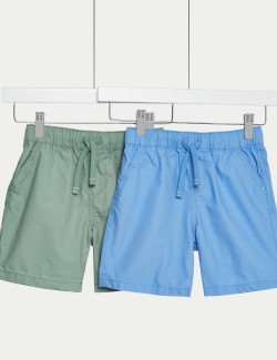 Ripstopové šortkové kalhotky z čisté bavlny, 2 ks v balení (2–8 let)