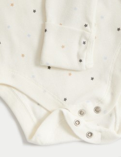 Výbavička z čisté bavlny s hvězdami, 4 ks (0–1 rok)