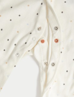 Výbavička z čisté bavlny s hvězdami, 4 ks (0–1 rok)