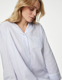 Pruhovaná noční košile s technologií Cool Comfort™, z čisté bavlny