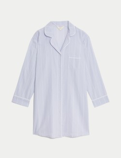 Pruhovaná noční košile s technologií Cool Comfort™, z čisté bavlny