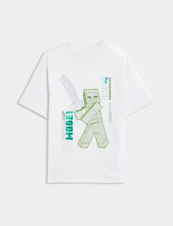 Tričko z čisté bavlny s motivem Minecraft™ (6–16 let)