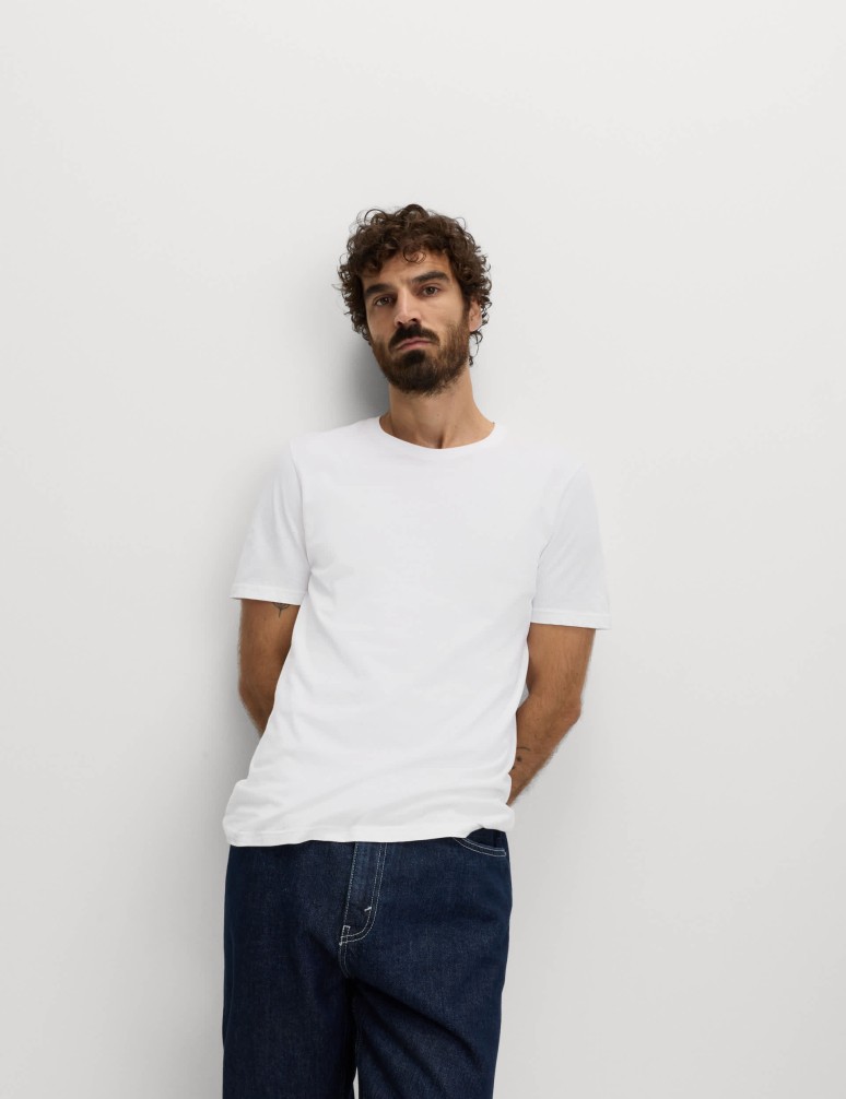 Pure Cotton Crew Neck T-Shirt