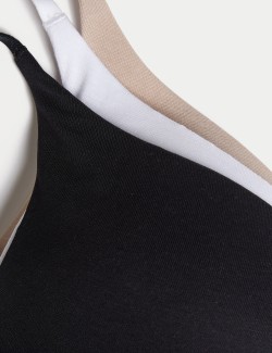 Hladká dekoltová podprsenka bez kostic, vel. A–E, 3 ks v balení