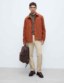 Straight Fit Italian Moleskin 5 Pocket Trousers