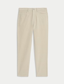Straight Fit Italian Moleskin 5 Pocket Trousers