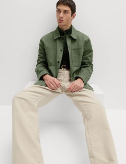 Straight Fit Italian Moleskin 5 Pocket Trousers