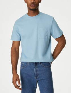 Tričko ze středně silné látky z čisté bavlny s kapsou