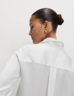 Saténová košile s límečkem