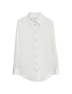 Saténová košile s límečkem