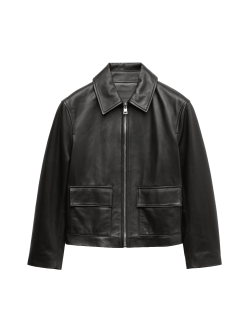 Kamioňácká bunda z pravé kůže