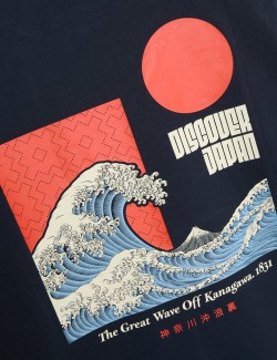 Pure Cotton Japanese Graphic T-Shirt