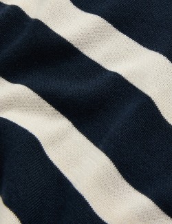 Pruhované pletené tričko s vysokým podílem vlny merino