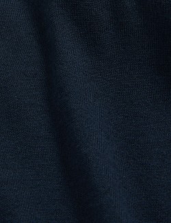 Merino Wool Silk Blend Knitted Polo Shirt