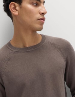 Pure Cotton Crew Neck Jumper
