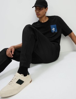 Pure Cotton Botanical Graphic T-Shirt