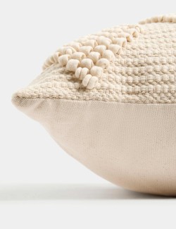 Polštář z čisté bavlny s výšivkou a geometrickým vzorem