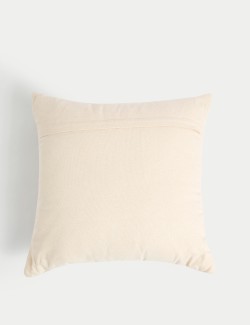 Polštář z čisté bavlny s výšivkou a geometrickým vzorem