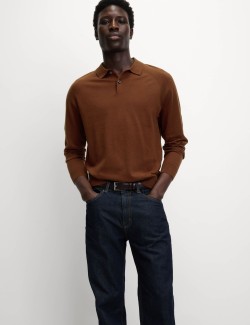 Pletená polokošile s vysokým podílem bavlny