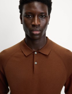 Pletená polokošile s vysokým podílem bavlny