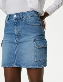 Kapsáčová džínová mini sukně