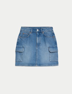 Kapsáčová džínová mini sukně