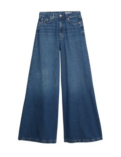 Lyocell™ Blend Wide Palazzo Leg Jeans