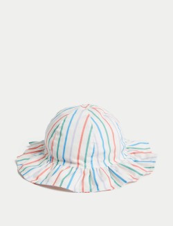 Kids' Pure Cotton Reversible Floral Sun Hat (1-6 Yrs)