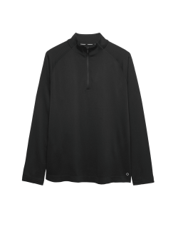 Bezešvý sportovní top s polovičním zipem