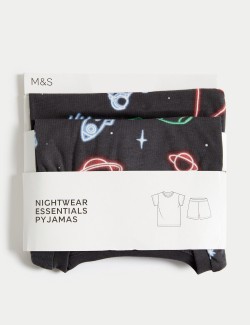 Pure Cotton Space Pyjamas (7-14 Yrs)