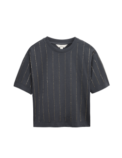 Pure Cotton Embellished T-Shirt