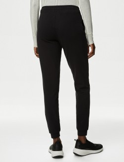 Cotton Rich Cuffed High Waisted Joggers