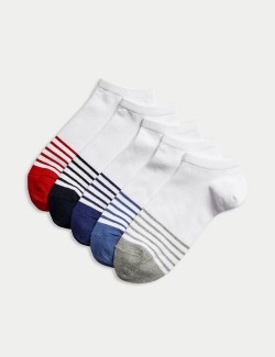5 párů proužkovaných ponožek Trainer Liner™ s technologií Cool & Fresh™