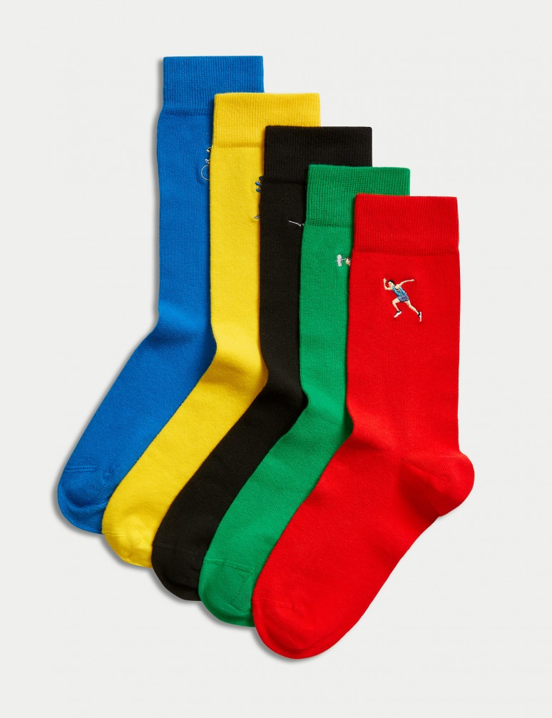 5 párů sportovních ponožek Cool & Fresh™, s vysokým podílem bavlny
