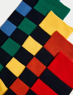 5 párů proužkovaných ponožek Cool & Fresh™ s vysokým podílem bavlny