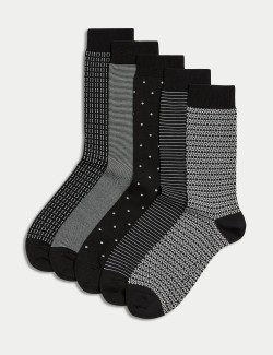5pk Assorted Modal Pima Cotton Socks