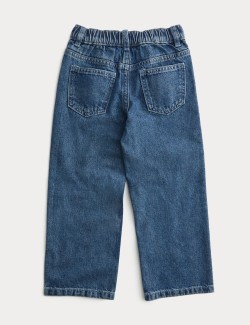 Pure Cotton Denim Diamanté Bow Jeans (2-8 Yrs)