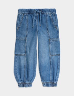 Denim Cuffed Cargo Jeans (2-8 Yrs)