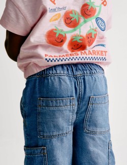 Denim Cuffed Cargo Jeans (2-8 Yrs)