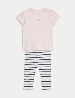 Cotton Rich Striped Outfit (0-3 Yrs)